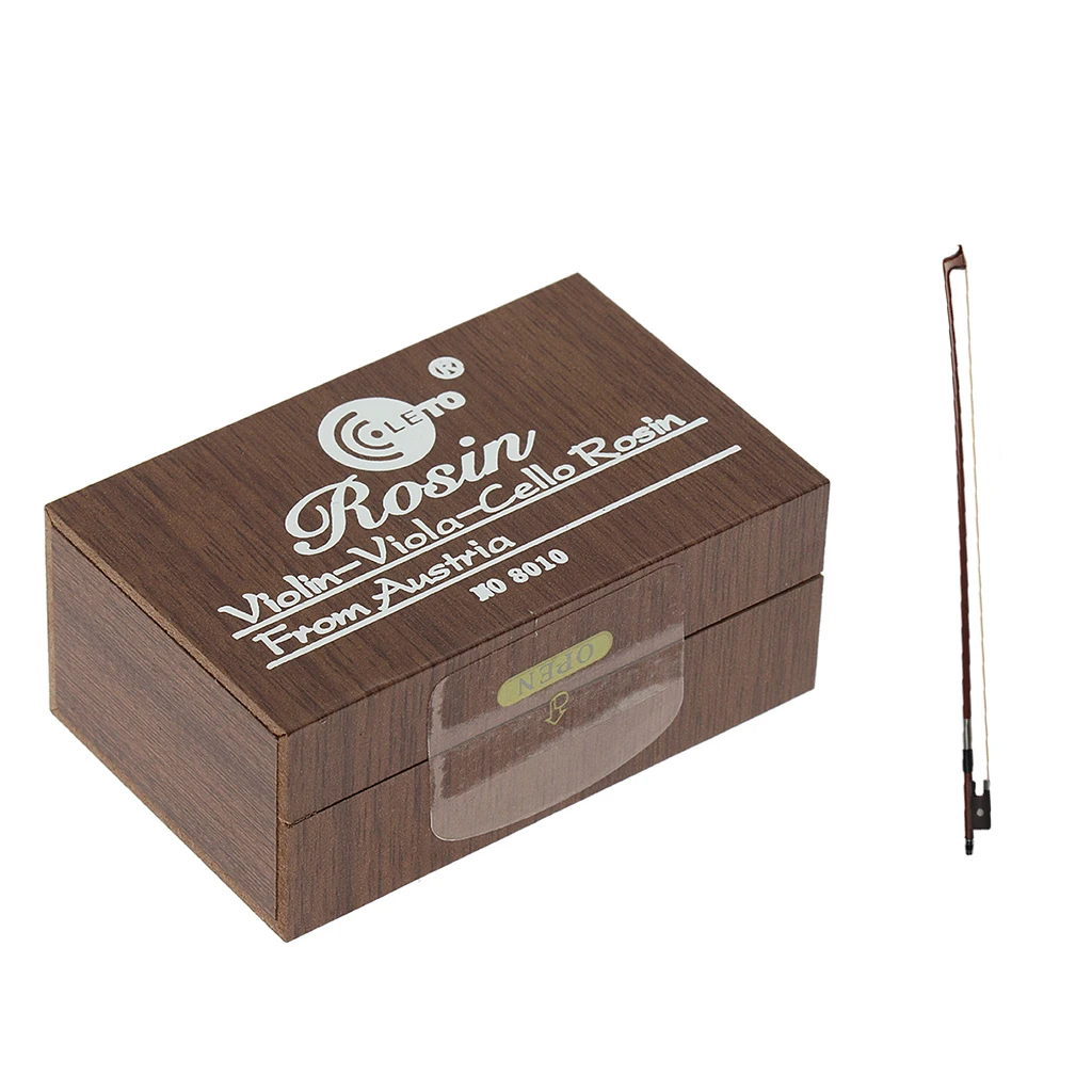 LETO Violin Fiddle Cello Erhu Rosin Block + 4/4 Cello Bow for Instrument