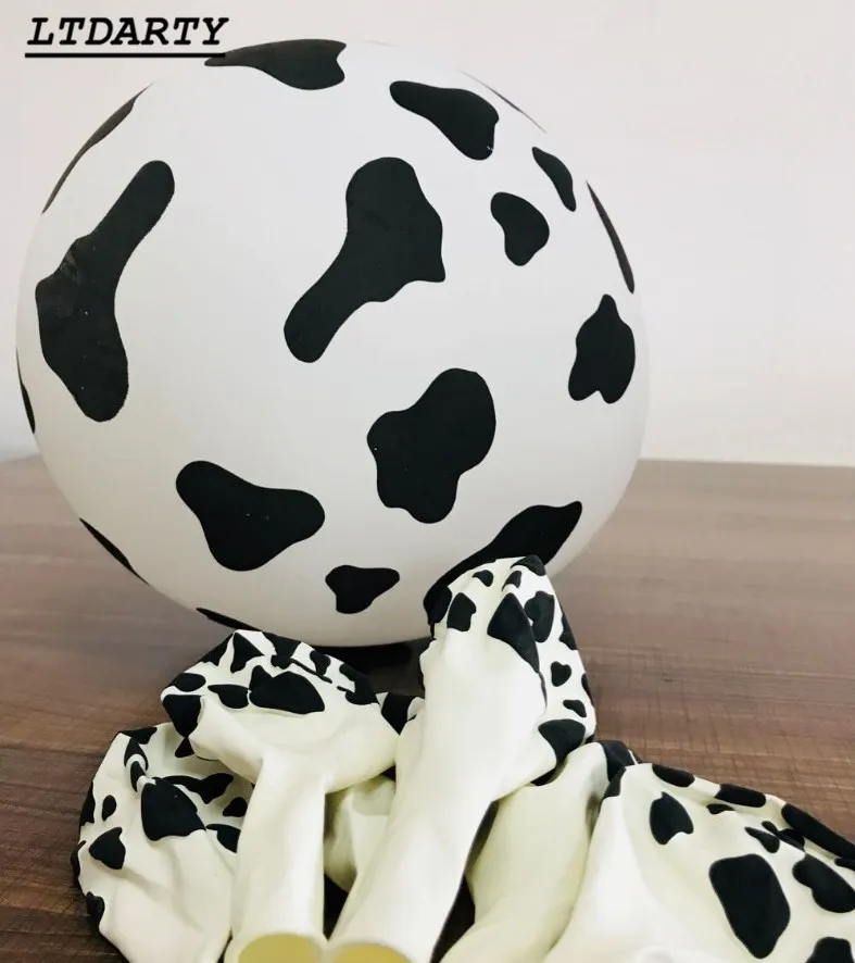 20 шт 3,2 г 12 дюймов корова латексные шары с печатью изображений гелий ферма корова животные мяч для дня рождения Ковбой/Ковбойши Западная вечерние Декор