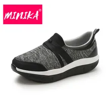 MINIKA/новые женские туфли на плоской подошве, большие размеры 35-44 впитывающие и массажные стельки, женские кроссовки, мягкая и прочная, долговечная подошва, женская повседневная обувь