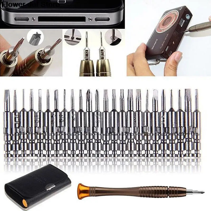 정밀 Torx 스크루 드라이버 세트, 휴대폰 수리 도구 세트, 휴대폰 노트북용, 25 in 1, 25 PCs