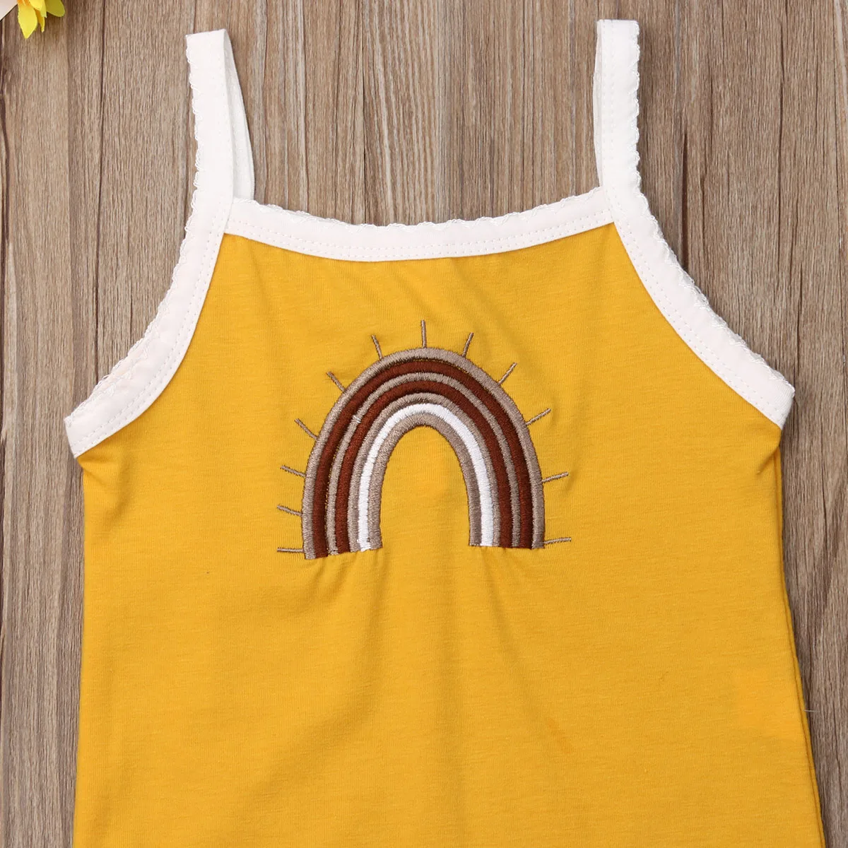 0-24Months Baby Girl Sleeveless Rianbow Print Rompers Kid Top Infant Outfit Summer Newborn Clothes baby bodysuit dress