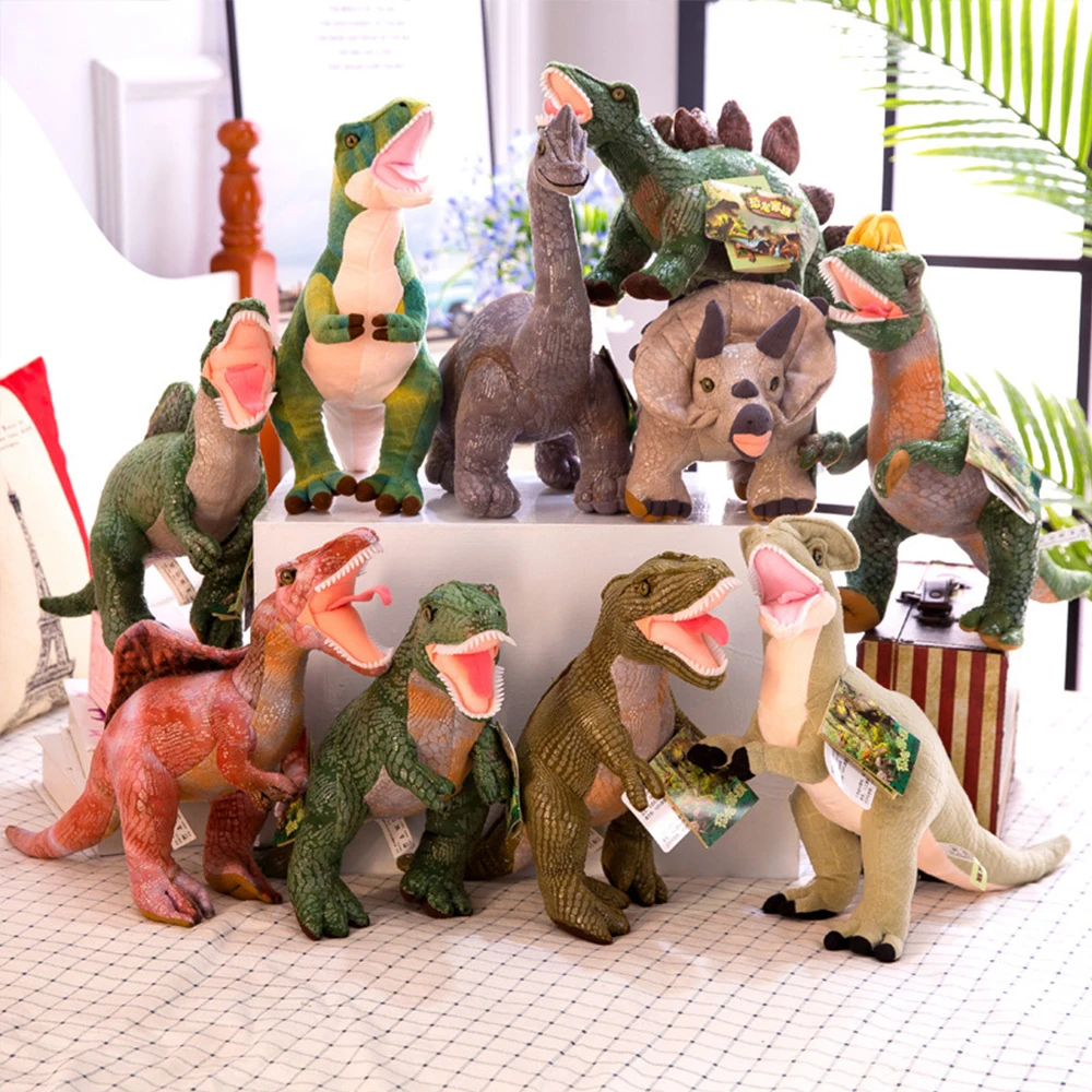 

10 styles of new simulation dinosaur soft stuffed plush animal plush toy pillow doll child gift 30-40cm WJ201