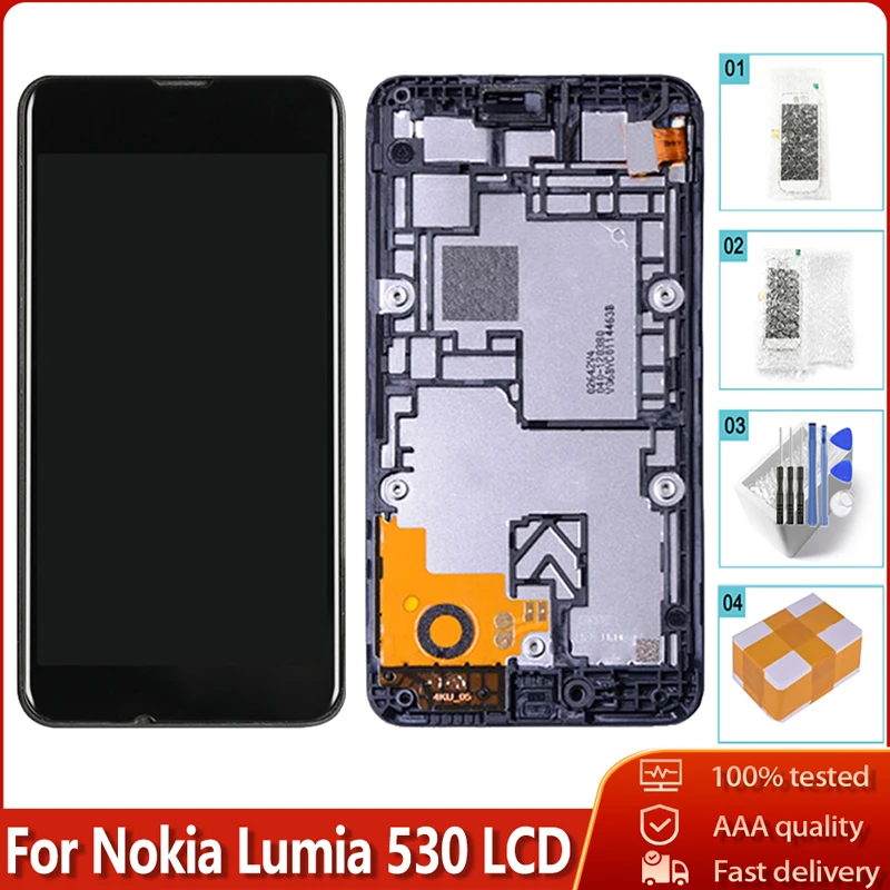 Оригинальный ЖК-дисплей для Nokia Lumia 530 RM 1017 1018 1019 сенсорный экран 4 0 дюйма