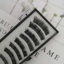 Pestañas postizas magnéticas 3D, 5 imanes, 8 Uds., duraderas, hechas a mano, de visón Artificial Natural, con pinzas