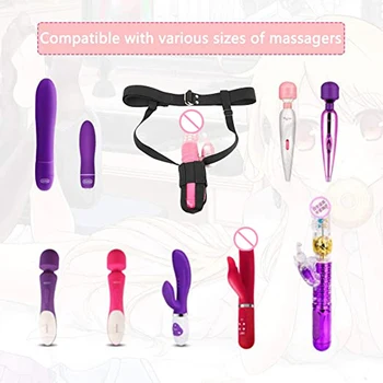 SM Belt Vibrator Harness Holder Adjustable Waist Wearable Design Constrained Forced Strap For Dildo Wand Massager Adult Sex Toys 2
