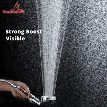 

Hand Hold Water Saving High Pressure Bathroom Shower Head LED Light Anion Filter ball Sprinkler Temperature Control Rain Sprayer