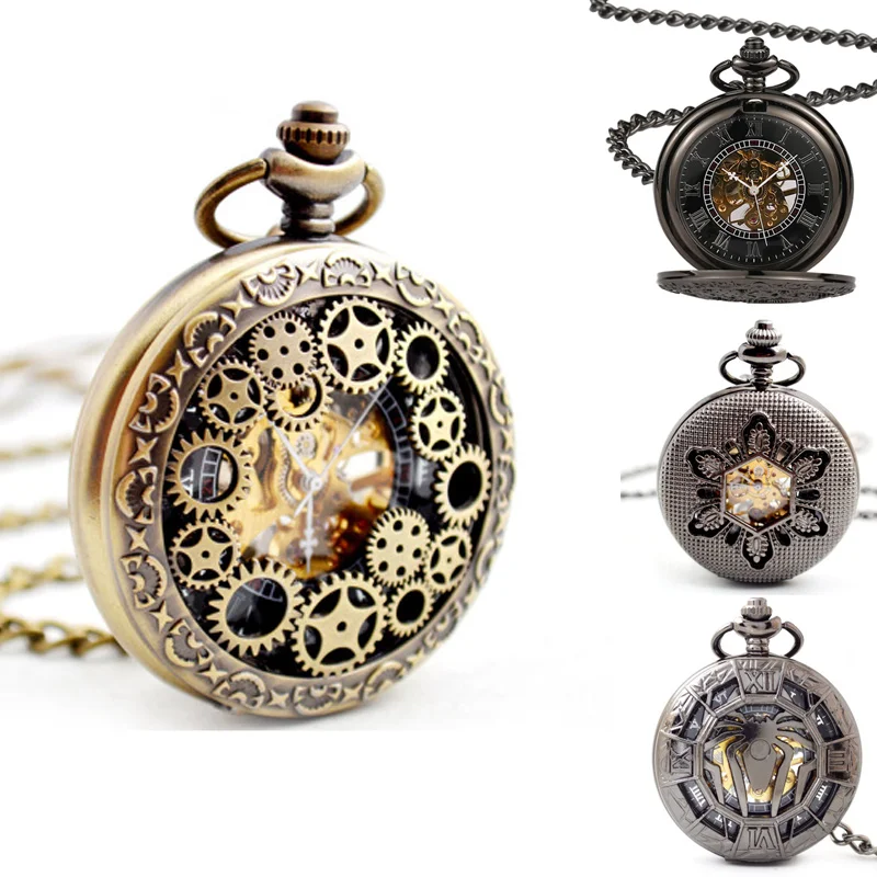 

Latest Designs Brand Retro Men‘s Mechanical Pocket Watch Gifts for Gentleman Husband Son Father Necklace Pendant Clock Fob Watch