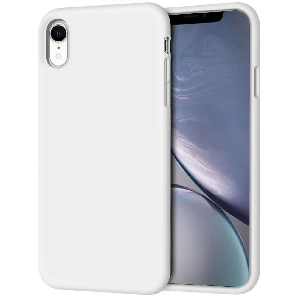 

iPhone XR Case, Soft Silicone Gel Rubber Bumper Phone Case with Anti-Scratch Microfiber Lining Hard Shell Shockproof Full-Body