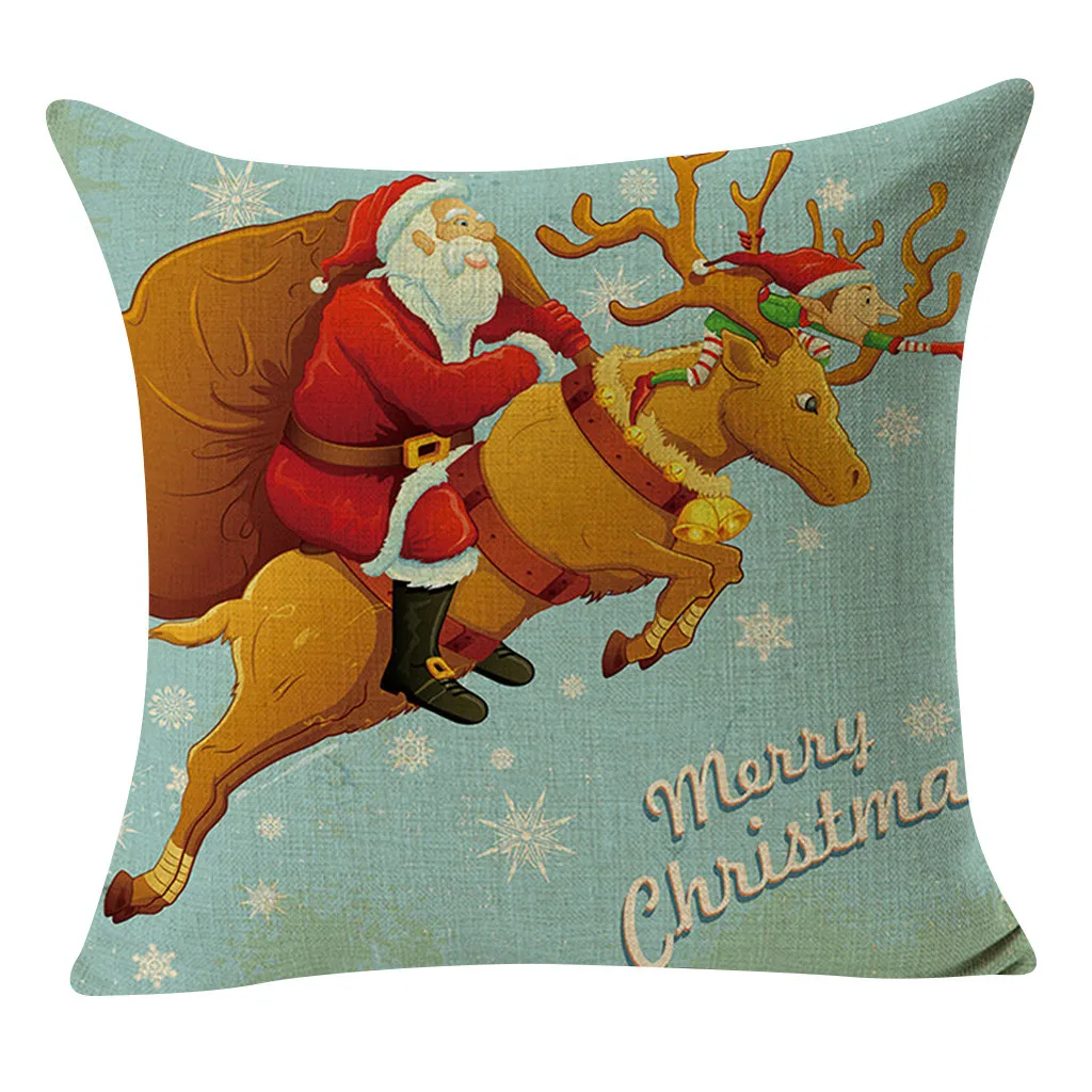Рождественская наволочка для подушки льняная Подушка декоративное украшение для дома Наволочки Housse de cussin cojines наволочка