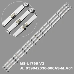 Bande de rétro éclairage LED pour PIXEL 39 pouces, 8 lampes pour TV LE39Z1 JL.D39042330 006AS M_V01 MS L1795 V2 