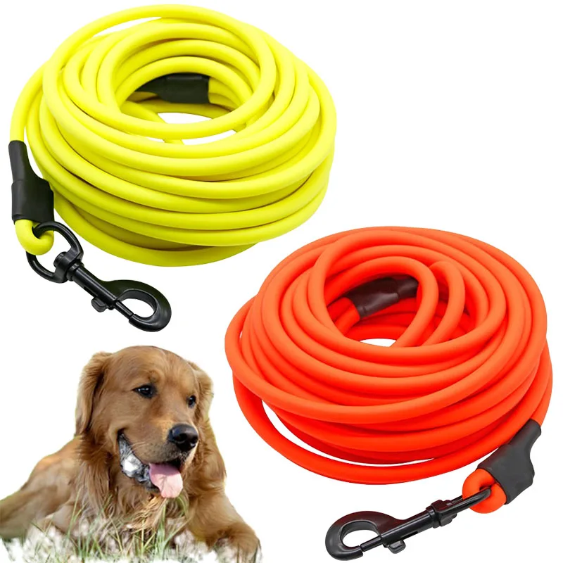 

Long Dog Leash small Large Puppy Pet Dog Leash Recall Training Tracking Obedience Waterproof PVC Lead Easy to clean Rope 5m 10m