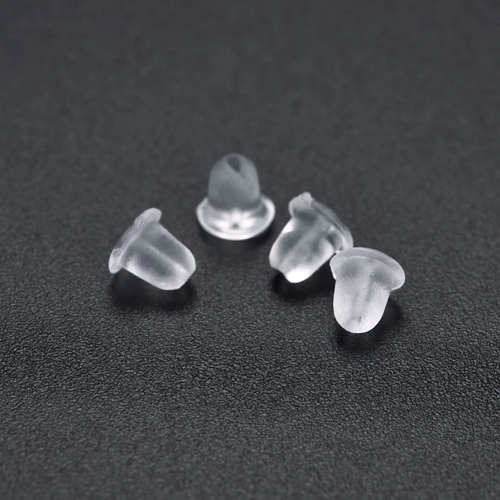 100/200Set Hypoallergenic Plastic Stud Earring Invisible Silicone