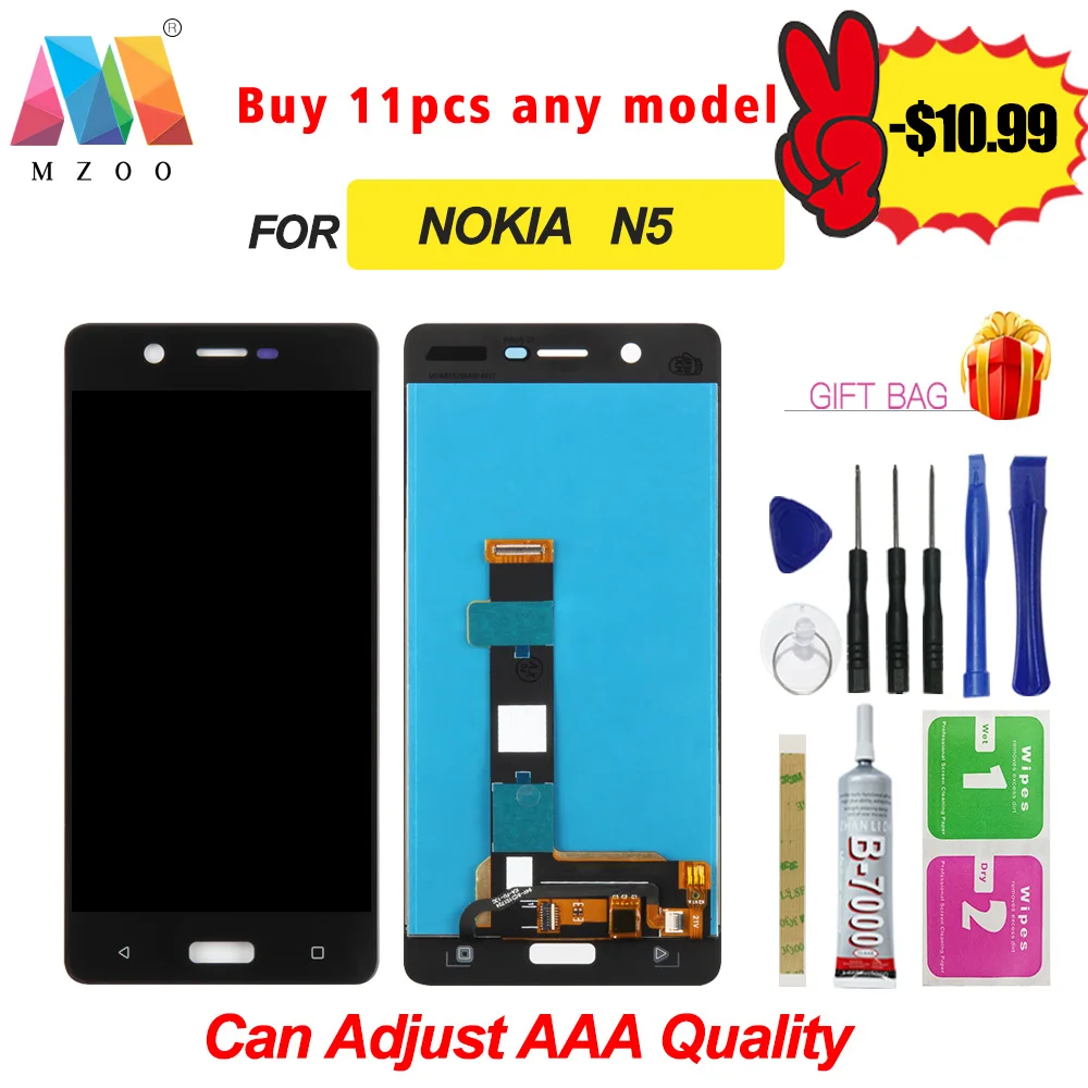 100% тест для Nokia 5 N5 TA-1008 TA-1030 TA-1053 ЖК-дисплей Sreen сенсорный дигитайзер Запасные части