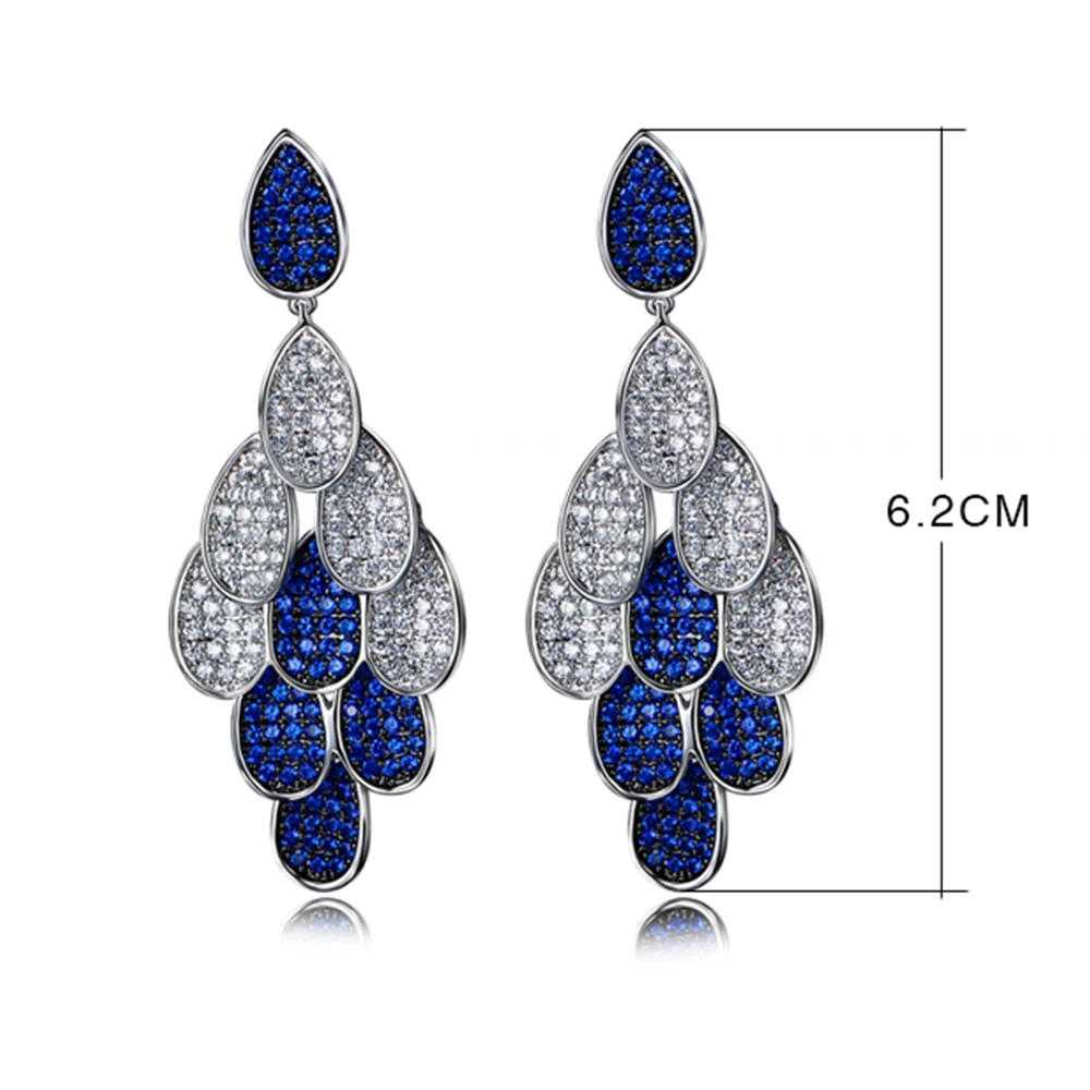 blue zirconia earrings