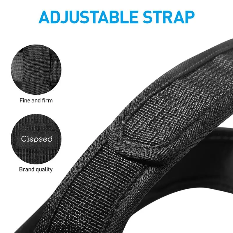 Clispeed 1PC Adjustable Comfortable Non-toxic Durable Neck Harness for Weight Lifting Resistance Training Fitness Club