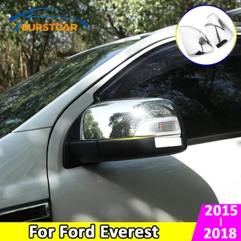 

Xburstcar Car Rearview Mirror Cover for Ford Everest 2015 - 2018 ABS Chrome Rear View Mirror Protection Cover Accessories