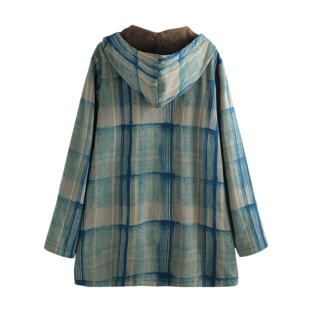 Ropa mujer, женский плащ, casaco feminino sobretudo feminino, Повседневный, в клетку, с длинным рукавом, KLV, с карманами, на молнии,, M-5XL, Z4