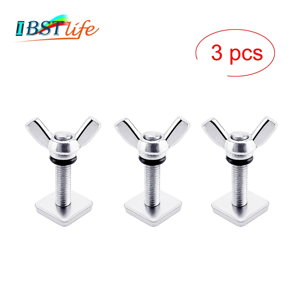 

3PCS Boat Surfboard Tail Fin Screw Surf Fin Nails Bolt Screws Longboard Sliding Fin Screws Single Fin Screw with Plate Surfing