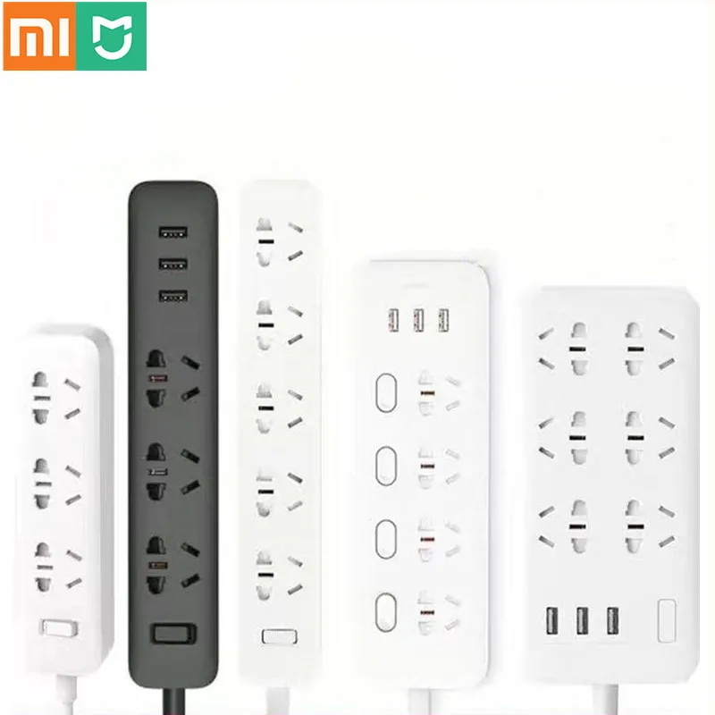 Оригинальная смарт лента Xiaomi Mijia 3 2A с usb портами для быстрой зарядки + гнезда Xiaom MI