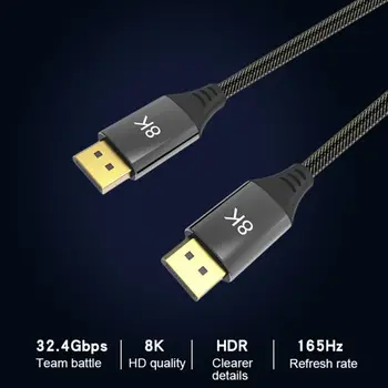

0.5M/1M/1.5M/2M DP Cable 8K HD Clear Display Port Cord DP1.4 For TV Computer Monitor Projector