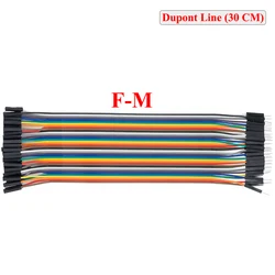 Versatile Dupont Jumper Wire Set for DIY Electronics - 10cm/20cm/30cm Lengths (30CM M-F)