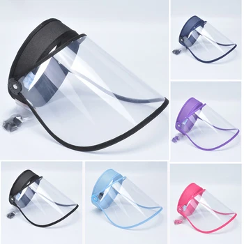 

1PCS Adjustable Women Men's Anti-Dust Cap Saliva Prevention With Transparent Protective Cover 5 Colors
