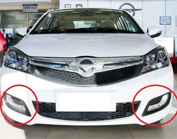 

1pcs front Fog lamp Daytime Running Light grille left / right side for Chinese HAIMA M3 2013-2015 Auto car motor parts