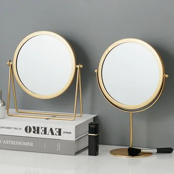

Nordic 360 Degree Rotating Mirror Creative Cosmetic Mirror Decoration Ornament Home Supplier Artware Metral Decorations Props