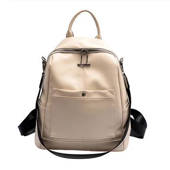 

Fashion PU Leather Women Backpack Mochila Casual Solid Color School Shoulder Bag Female Girls Daily Travel Vintage Rucksack