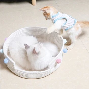 

1 PC Cotton Handmade Litter Cat Bed Mats Four Seasons Available Cat Pad Cat Paw Boards Deep Sleep Cat Beds Pet Product