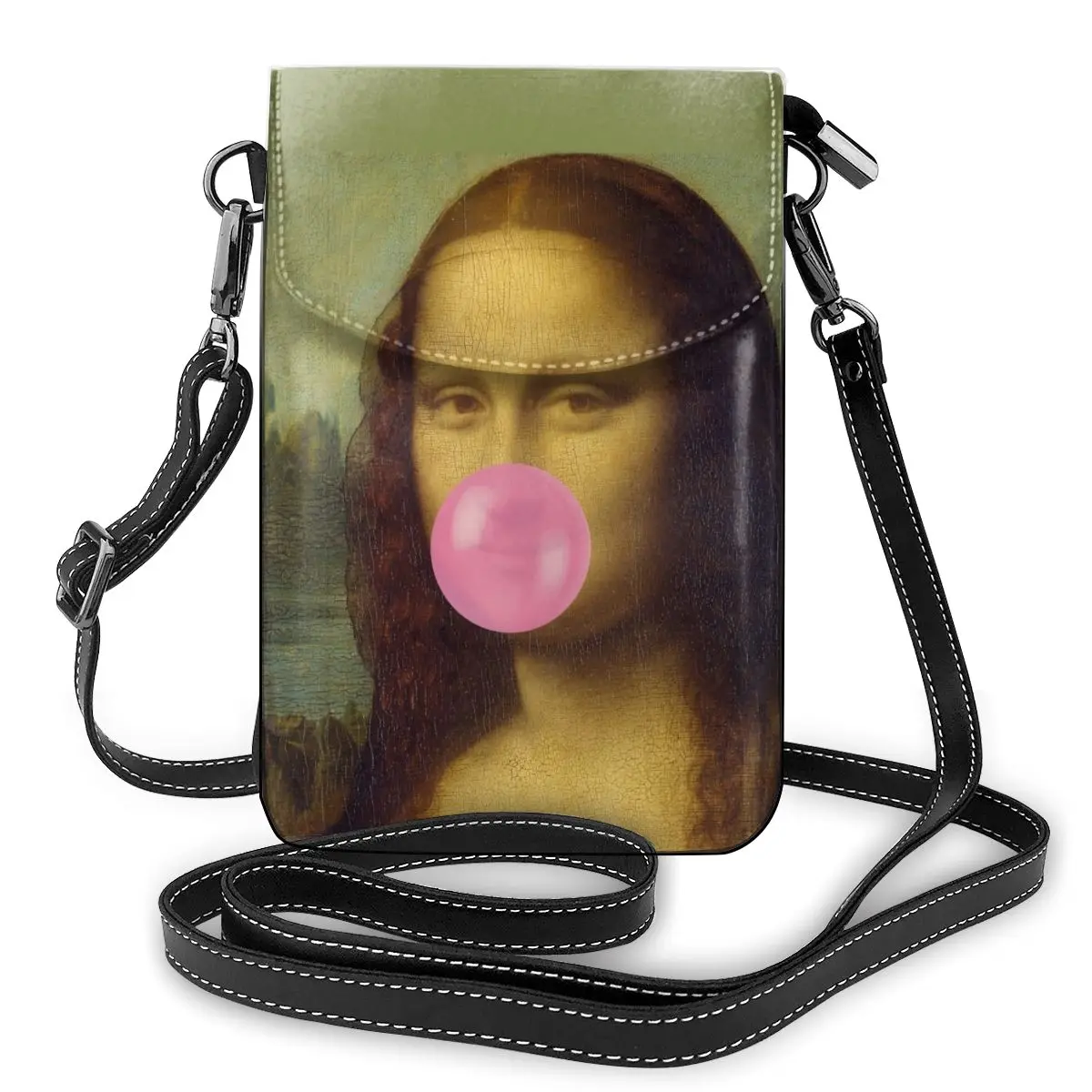 Mona Lisa Shoulder Bag Leather Pattern Wedding Women Bags Crossbody Trending Purse | Багаж и сумки
