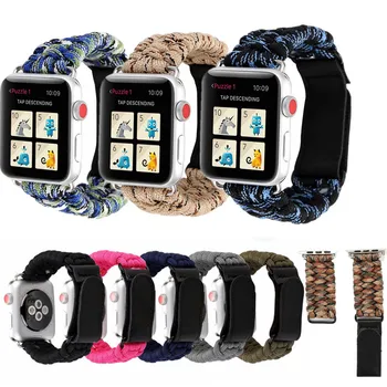 

Nylon Rope Wristwatch Straps For Apple Watch 4 Band 44mm 40mm iWatch Strap 42mm 38mm Bracelet Belt Watch Bands Series 4 3 2 1