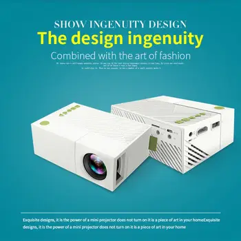 

YG310 Mini Portable Projector Home Theater 1080P High Definition LED Light Projector Support AV TF Card U Disk DVD Function