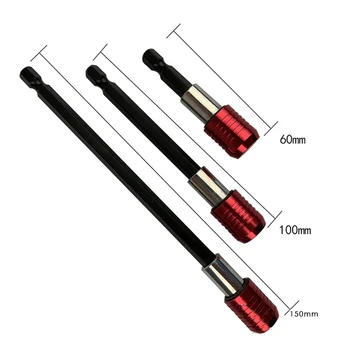 

3x Drill Bit Extension Holder Magnetic Quick Release Screwdriver 1/4 Hex Shank