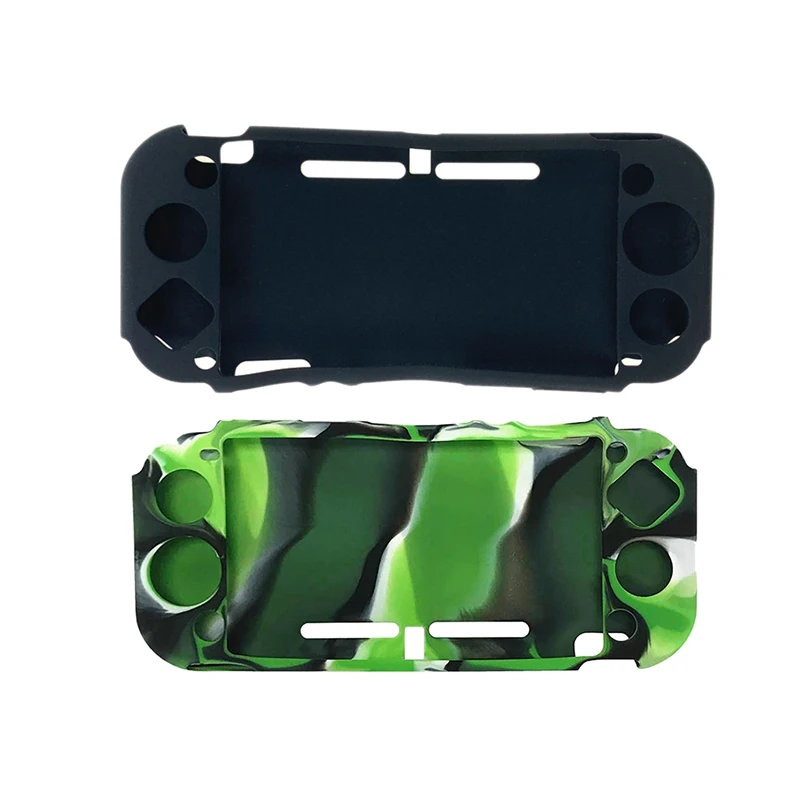 

2x for Nintendo Switch Lite Ultra Thin Soft Rubber Silicon Skin Case Protective Cover Tpu Case(Black&Camouflage Green)