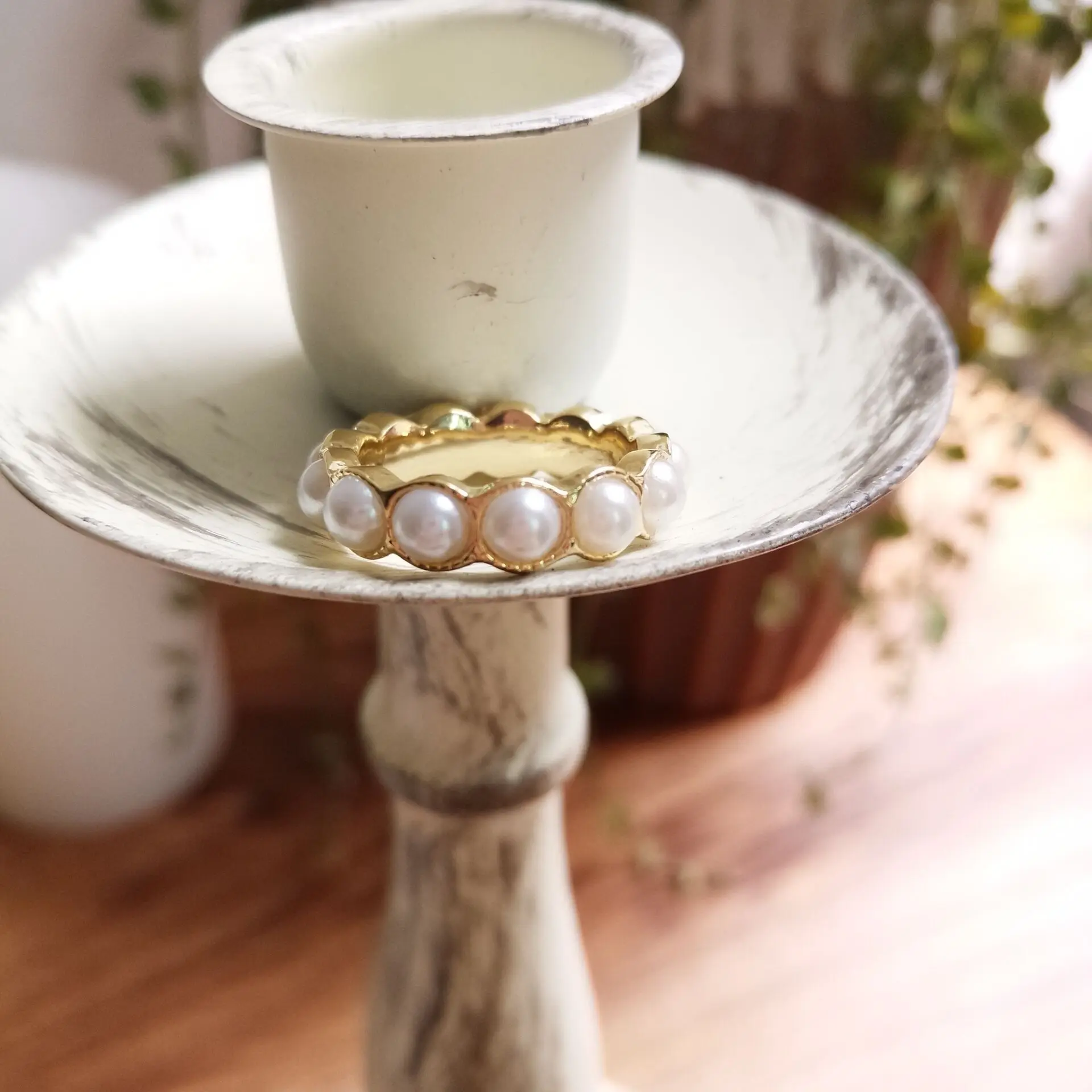 HUANZHI корейские новые жемчужные геометрические волнистые золотые металлические винтажные золотые металлические кольца для женщин девочек свадебные подарки на праздник