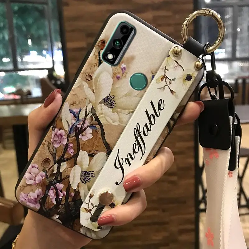 Водонепроницаемый чехол для телефона девочек Huawei Y8S силиконовый ремешок