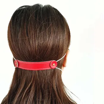 

5PCs Soft PU Face Mask Ear Hook Buckle Elastic Band Ear Protectors For Ear Pain Prevention Extender Mask Band String 12.5*2cm