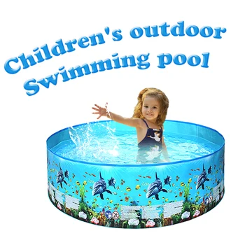 

Family Children PVC Animals Pattern Portable Thickened Round Summer Playing Water Pool Reusable Party Bathing Tub Home Outdoor