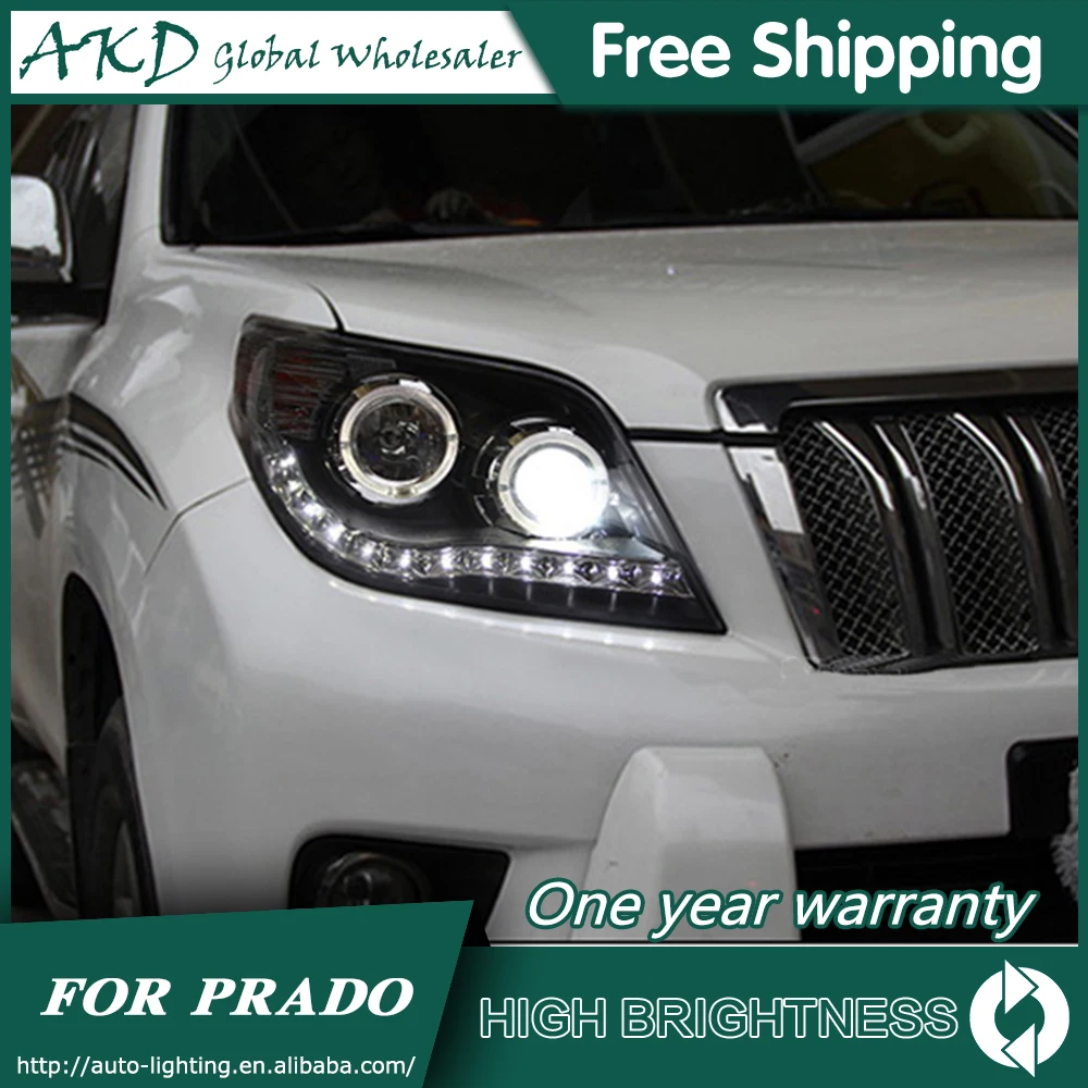 Фары для автомобиля Toyota Prado 2010 2012 LC150 DRL дневные ходовые огни головная лампа LED би