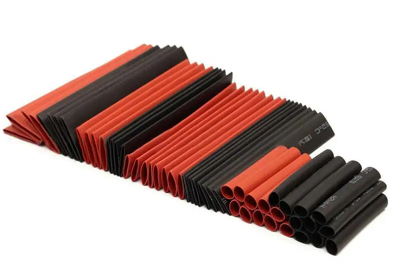 Heat shrink sleeving tube assortment kit electrical connection electrical wire wrap cable waterproof shrinkage 2:1 127 Pcs heat shrink tubing