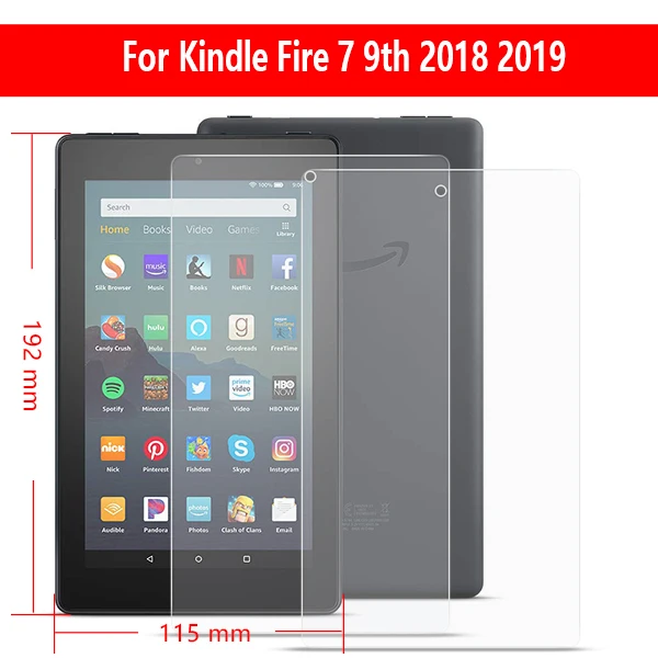 2 шт./лот Ультра прозрачная защитная пленка для экрана funda для Amazon Kindle Fire HD 7 8 10 закаленное стекло - Цвет: FIRE7 GHM2