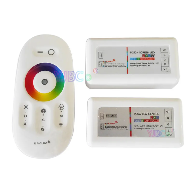 2.4G Touch Screen LED RGB RGBW Controller Wireless DC12-24V Touch RF Control For RGB /RGBW LED Strip 18A remote controller