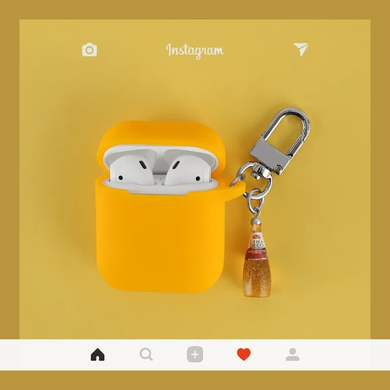 Роскошный милый 3D металлический брелок для бутылок с вином и водой, bluetooth-наушник, силиконовый чехол для Airpods pro 3, чехол для Air pods 3