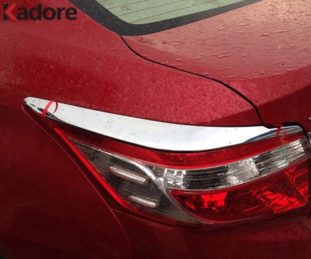 Для Toyota Vios Yaris 2013 2014 2015 4dr Sedan ABS хромированный задний светильник накладка фонарь