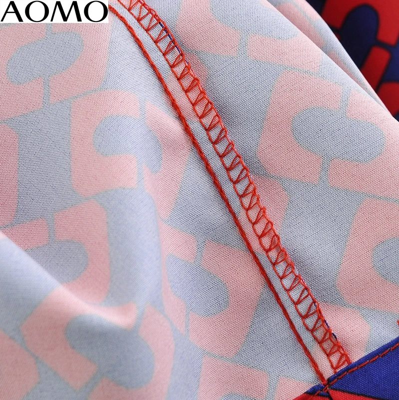 Женский Длинный комбинезон AOMO повседневный с принтом цепей карманами и круглым
