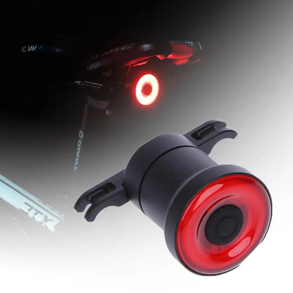 

Cycling Bike Bicycle Rear Light USB Smart LED Safety Warning Braking Tail Lamp easy to install