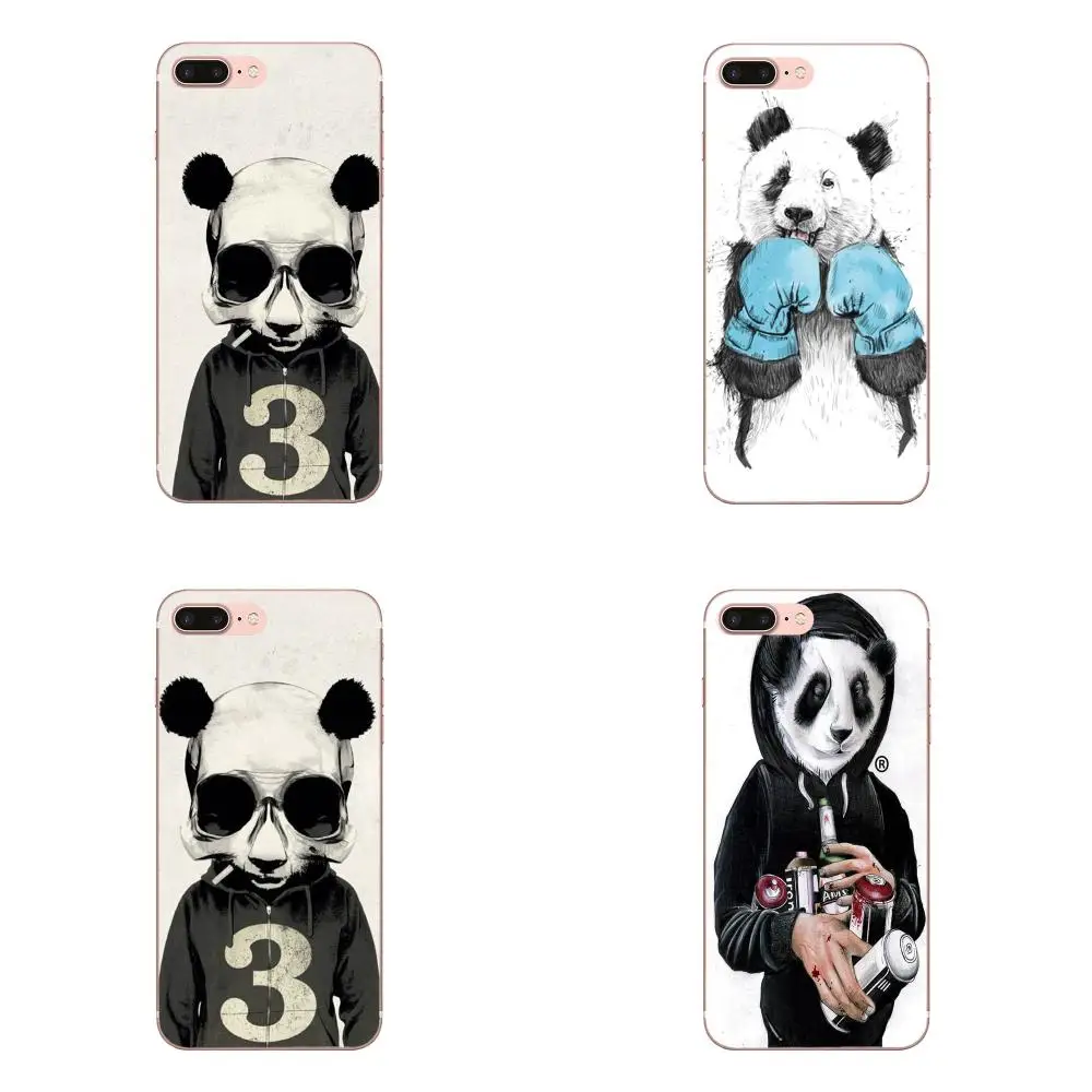 Silicone Phone Bag Case For Samsung Galaxy A10 A20 A20E A3 A40 A5 A50 A7 J1 J3 J4 J5 J6 J7 2016 2017 2018 Panda Cool Ultrathin | Мобильные
