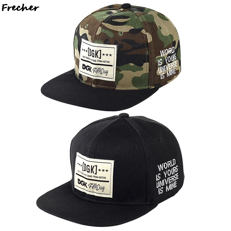 Men's Fashion Letters cotton adjustable Baseball Cap Leather label Camouflage Hip Hop Caps Sun Hat Unisex Snapback Hats_voghion.com