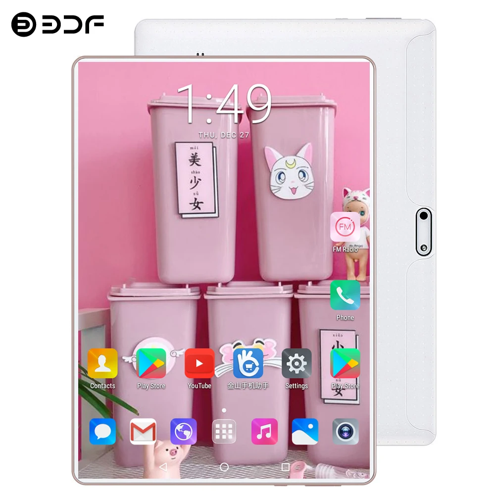 BDF, 10 дюймов, 3G, телефон, планшет, sim-карта, Android 7,0, планшетный ПК, 4 Гб ОЗУ, 64 Гб ПЗУ, Восьмиядерный, ips, WiFi, FM, Bluetooth, 3G, планшет, Android
